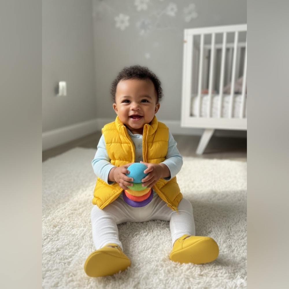 GAP Bright Yellow Kids Puffer Vest